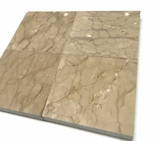 Wavy Beige 5 9/16" x 5 9/16 Polished Marble Floor Wall Tile (SOLD PER PIECE)