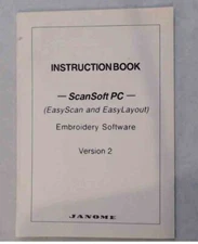JANOME SCANSOFT 2PC VER.2 INSTRUCTION MANUAL / GUIDE / WORKBOOK
