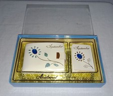 VINTAGE ARISTOCRAT FIFTH AVENUE JEWELED WALLET AND KEYCHAIN SEPTEMBER GIFT SET