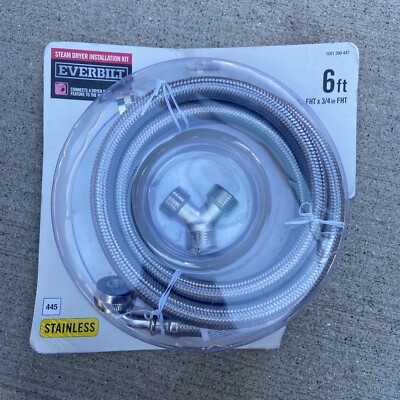 3/4 in. FHT x 3/4 in. FHT x 72 in. Braided Stainless Steam Dryer Installation Ki