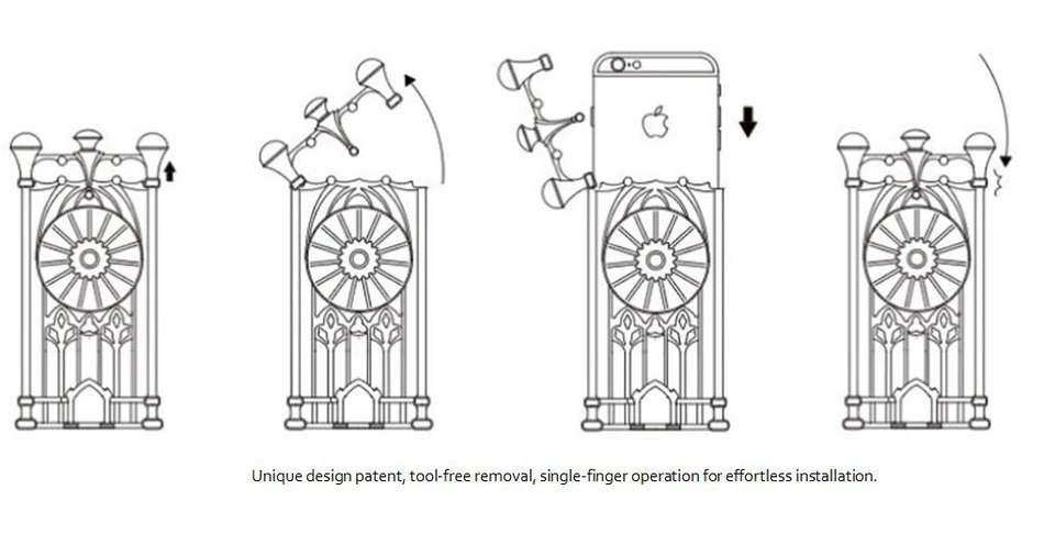 *Formartti Luxury Aerospace Aluminum Case for iPhone 6 6s SE 4.7" - Dragon Black - Image 3 of 4