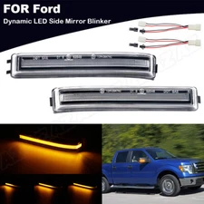 Dynamic LED Side Mirror Turn Signal Light Reflector for Ford F-150 / F150 Raptor