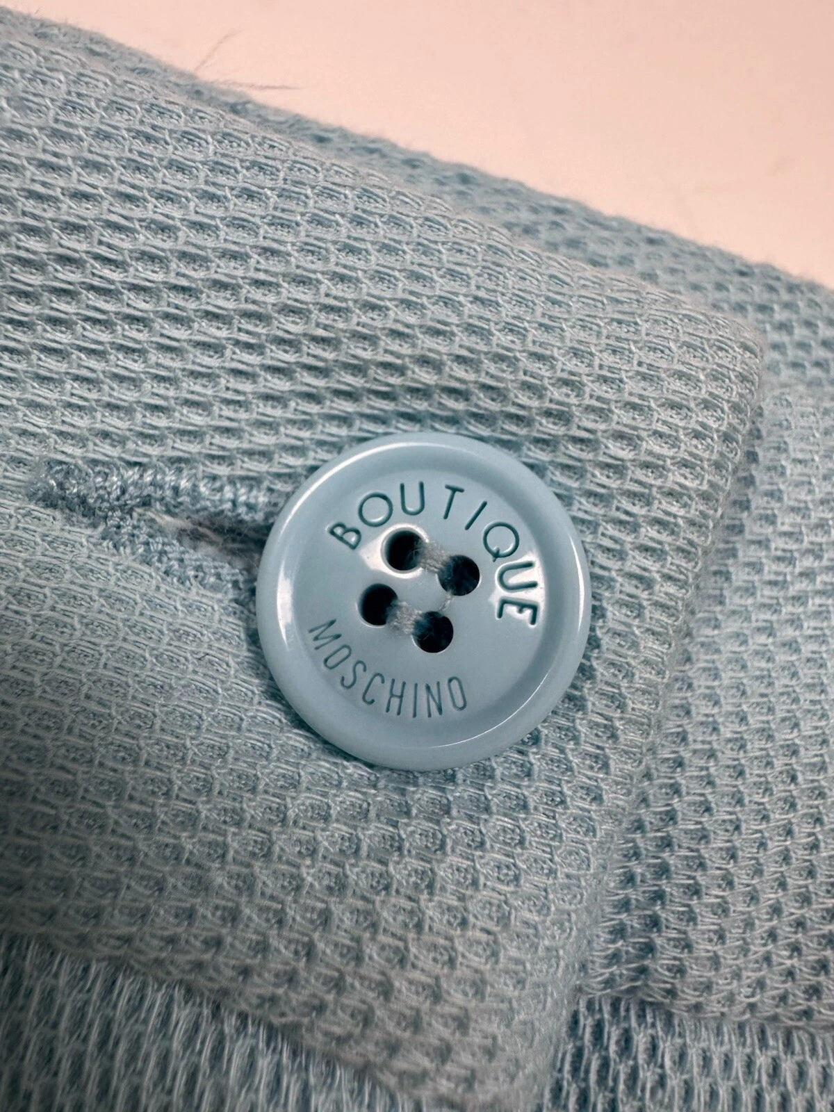 Pantalone abito donna MOSCHINO crop blu cielo misto cotone tg IT38 US XS