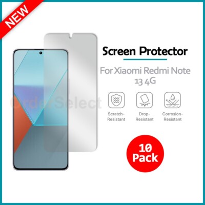 10-Pack LCD Ultra Clear HD Screen Protector for Phone Xiaomi Redmi Note 13 4G