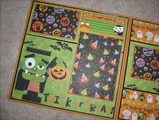 Halloween Two-Page 12x12 Premade Scrapbook Pages  "Trick or Treat"