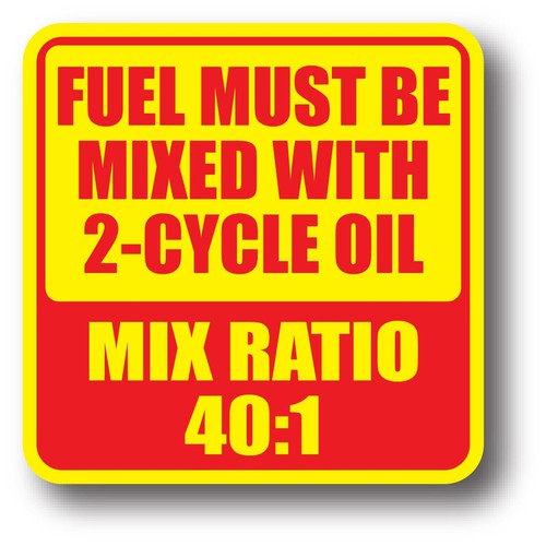 V2 401 2Cycle Oil Fuel Mix Ratio Sticker Decal For Chain Saw Weed Trimmer 2" eBay