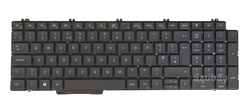 Teclado para DELL Precision 7550 7750 gris negro, para versión de retroiluminación, tirado - Imagen 4 de 12