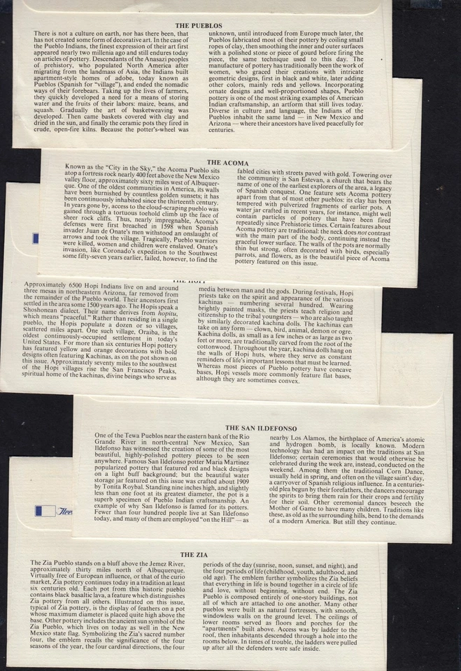1977 Pueblo Pottery Sc 1706 to 1709 1709a premium Fleetwood cachet set of 5 FDCs - Image 3 of 3