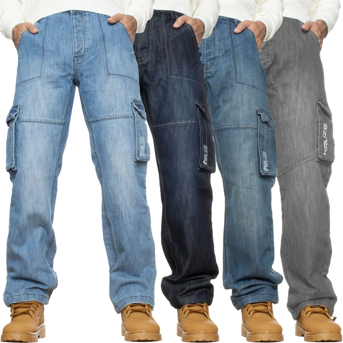 Pantalon Jeans Homme, Jeans Homme Coton Polyestere Pants Cargo