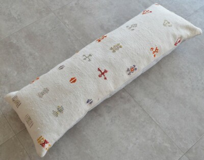 Wedding Pillow Decorative Cushion Kilim Rug wool Lumbar Pillow Cover 13'' x 37''