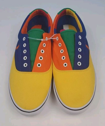Polo Ralph Lauren Men's Size 14 Keaton Canvas Colorblock Low Top Sneakers Shoes - Picture 3 of 10
