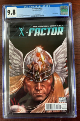 X-Factor #212 CGC 9.8 WP NM/M Marvel 2012 Incredible Yardin Thor Cover  