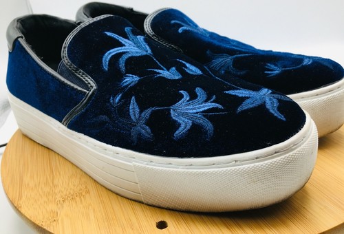 Floral Platform Slip On Sneakers Shoes 