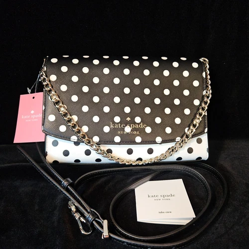 Kate Spade Carson Dot Dot Dot Convertible Crossbody Leather Purse MSRP $279