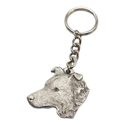 1983 I Love My Dog Rawcliffe Pewter Keychain Key Ring P Davis