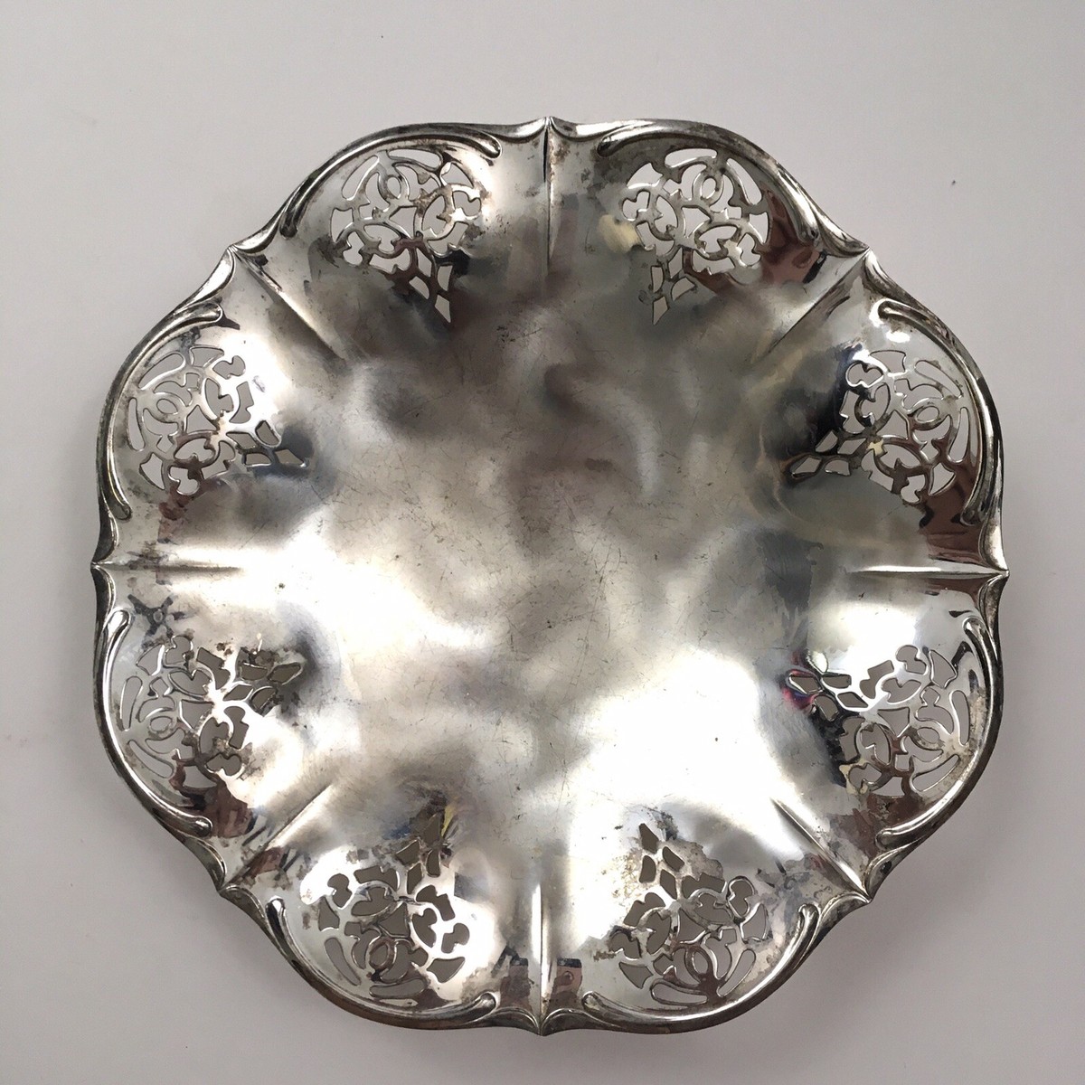 VTG Caravelle Silverplate Candy Dish Western Germany Tarnish