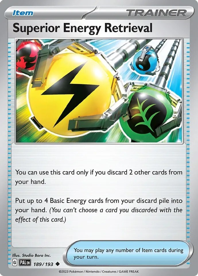 Pokemon Paldea Evolved Uncommon Superior Energy Retrieval #189 Pokemon Paldea Evolved Uncommon Superior Energy Retrieval #189