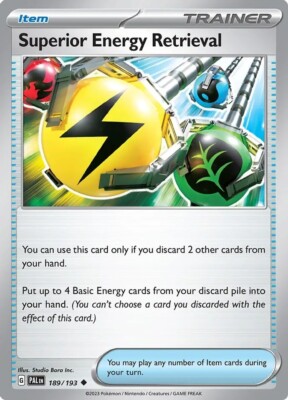 superior energy retrieval pokemon card (Secret Rare) holofoil pattern or surface detail) Superior Energy Retrieval - 277/193