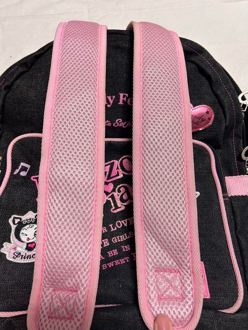 Mezzo Piano Berrie 2000s Backpack Devil Denim Logo Y2K Rare Kawaii