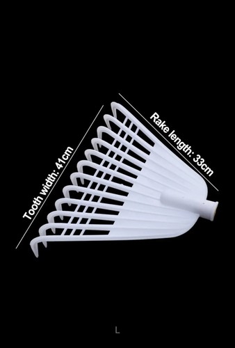 Plastic Leaf Rake Head 12 Teeth Plastic Straw Rake For Gardens Yards Farms Garde - Afbeelding 5 van 10