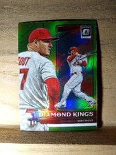 2022 Donruss Optic Mike Trout Lime Green Prizm  Diamond Kings #14 MVP SCARCE SSP