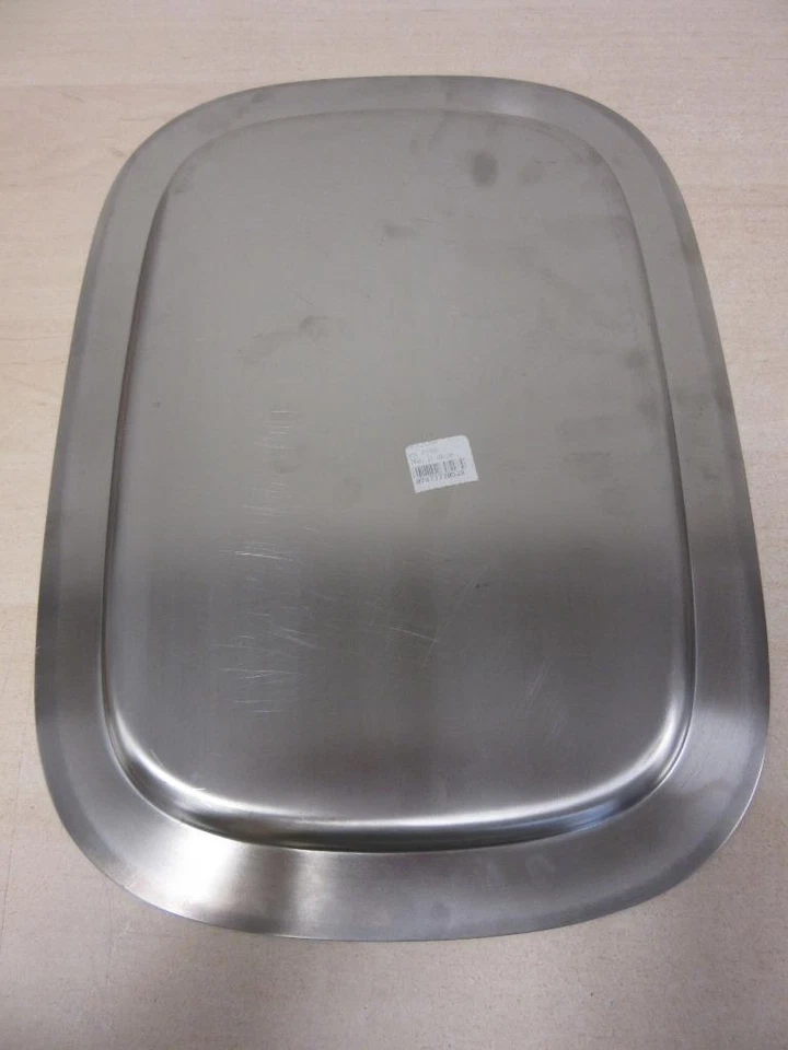 10 bandejas para servir surtidas tampón de toallas de acero inoxidable y metal fundido con uvas manzanas Foto 4 de 4