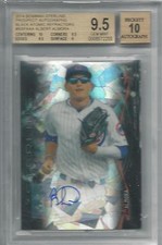 BGS 9.5 2014 Bowman Sterling BLACK ATOMIC REFRACTOR AUTO Albert Almora RC 2/10