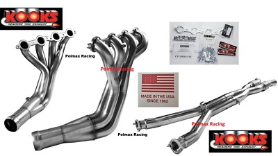 Kooks 1-3/4'' long tube emission headers /catted x-pipe kit 2001-04 Corvette C5