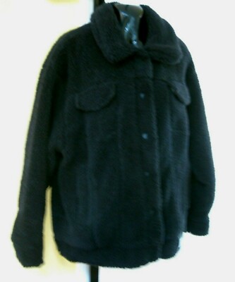 UGG FRANKIE SHERPA TRUCKER JACKET WOMEN SIZE EXTRA SMALL BLACK