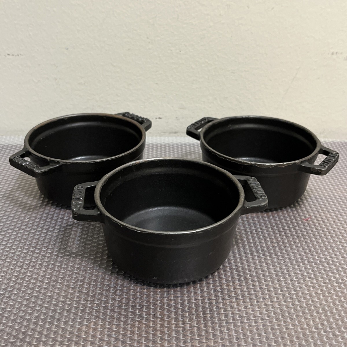 STAUB La Cocotte Kookpannenset, 3-delig, rond, gietijzer, witte truffel