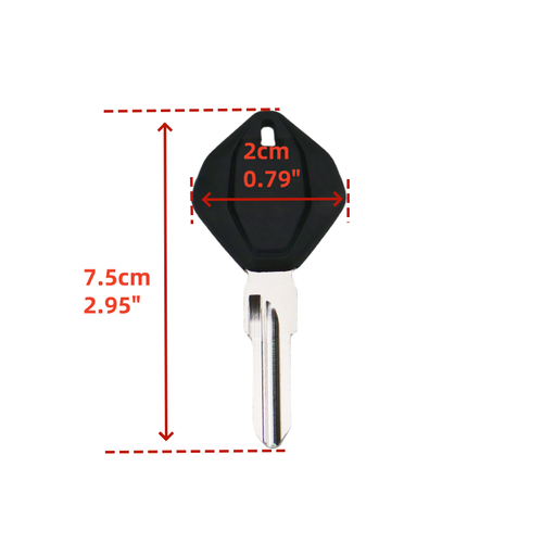 Black Motorcycle Replace Uncut Keys for Aprilia GPR125/150 APR150 - Picture 2 of 2
