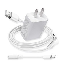 13.1 ft Power Adapter Charger for Ring Stick Up Cam Plug in, 13 Feet, White