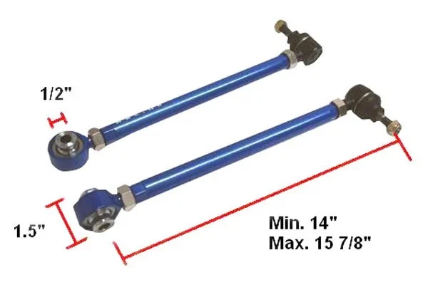 For Toyota MR2 Spyder 2000-2005 Megan Racing Rear Adjustable Toe Control Arms Foto 3 de 4