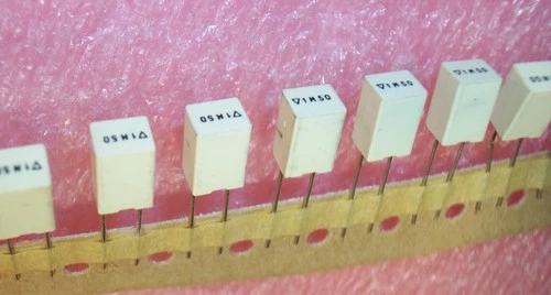 QTY (50) 1uf 50V 20% NON-POLAR METALLIZED FILM CAPACITORS 185-1M50RGB MALLORY