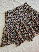 Vintage 90s Lauren Ralph Lauren Ditsy Floral Ruffle Skirt Womens XL Green Tag