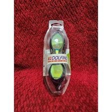 Dolfino Premier SOCKET Goggles Green Mirrored Lens Antifog Adult Age 12+ New