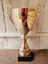 ? Big Silver Trophy 16? 405mm Tall UnEngraved Vintage Used Cup Award Trophies