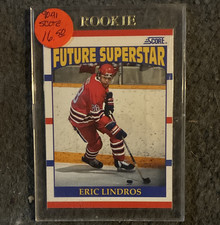 SCORE 1990-91 Score Eric Lindros Rookie Future Superstar #440 Trading Card. rookie card picture