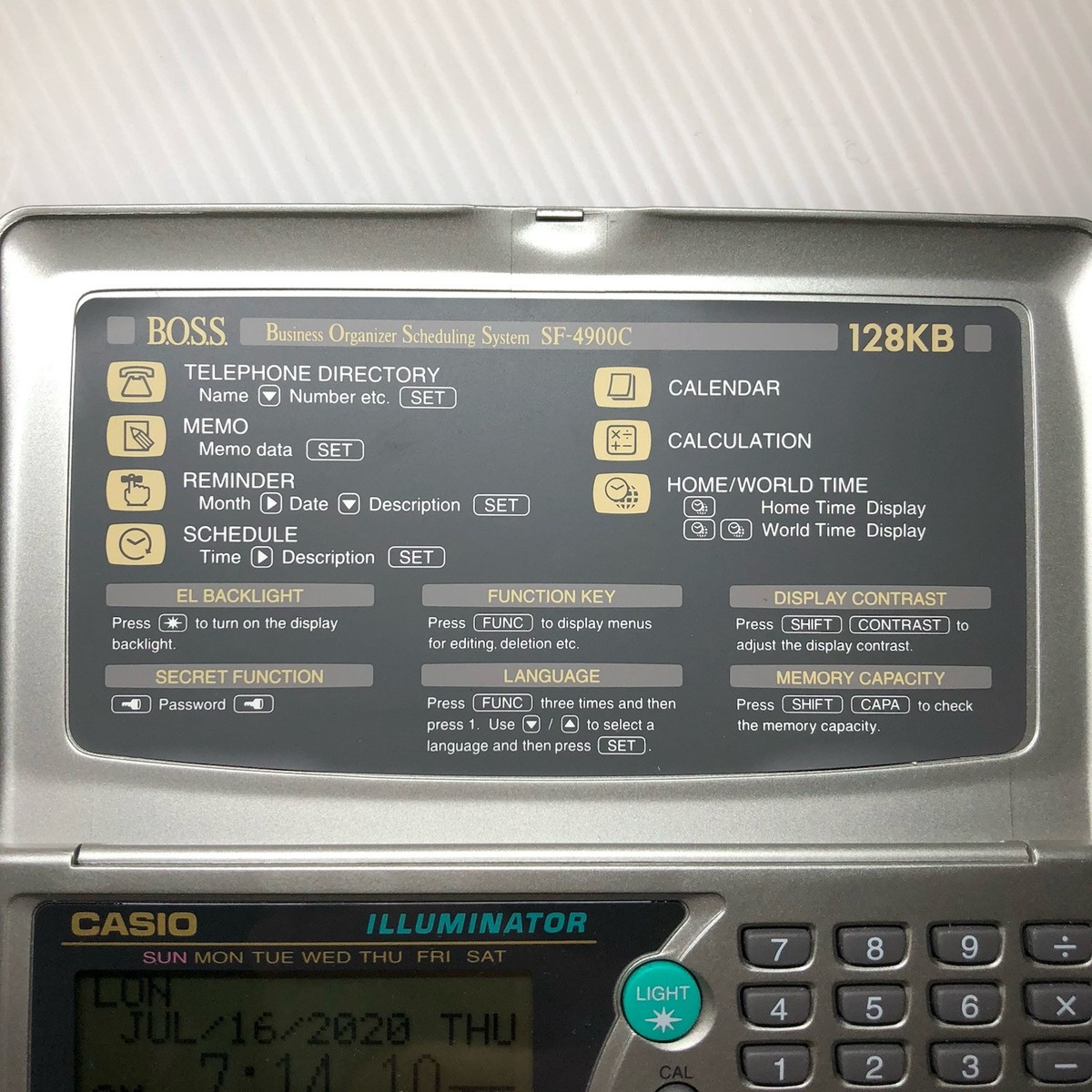 Casio BOSS SF-4900C Personal Organizer Scheduling System 128KB Mem