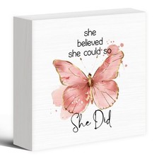 Inspirational Gifts For Women Congratulations Gift Wood Box Sign Desk Decor New