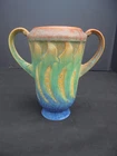 Roseville Blue Falline Vase 642-6" with Original Roseville Foil Label