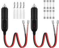 2X ZigarettenanzüNder Stecker 12V 24V Kfz Stecker Led 10A 15A Sicherung ZubehöR