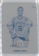 2021-22 Panini Mosaic Finals MVPs Printing Plate Cyan 1/1 Kawhi Leonard #300 7n6