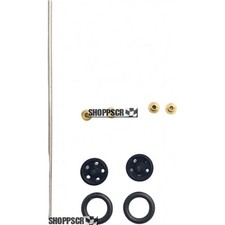 WRP 3/8" Drilled 5-Hole Black Wheelie Wheel Kit (1 pair)