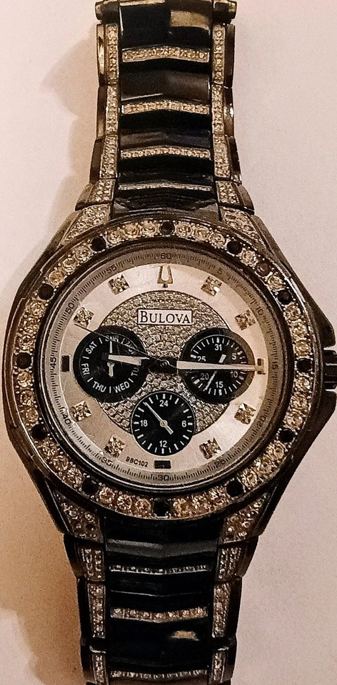 Bulova Swarovski 98C102 (Read Description For Condition) - Image 3 of 4