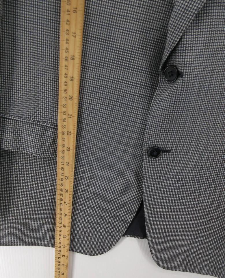 Abrigo Deportivo Armani Collezioni Hombre 44 Gris Línea G Blazer Chaqueta Micro Geométrica Foto 4 de 4