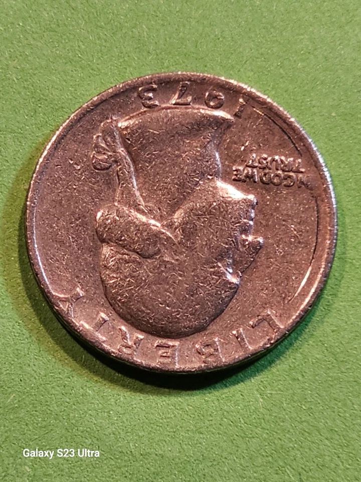 1973 Washington Quarter Dollar, Letters & Date On Rim, Filled-A & Motto Die... - Image 4 of 4