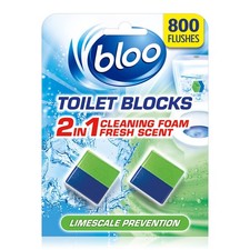 Bloo New 3in1 Toilet Blocks, Pack of 2, Toilet Limescale Remover Cistern Block,