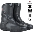 RIDERACT Mens Motorcycle Boots Waterproof Leather Motorbike Riding Shoes V2
