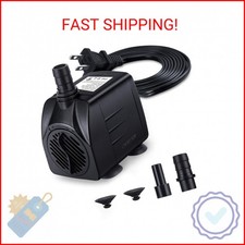 CWKJ Fountain Pump, 220GPH 15W 900L/H Submersible Water Pump, Durable Outdoor F